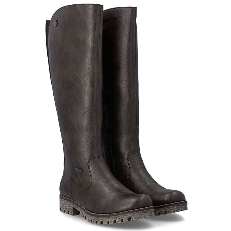 Rieker 78554-25 waterproof, insulated, brown rubber boots