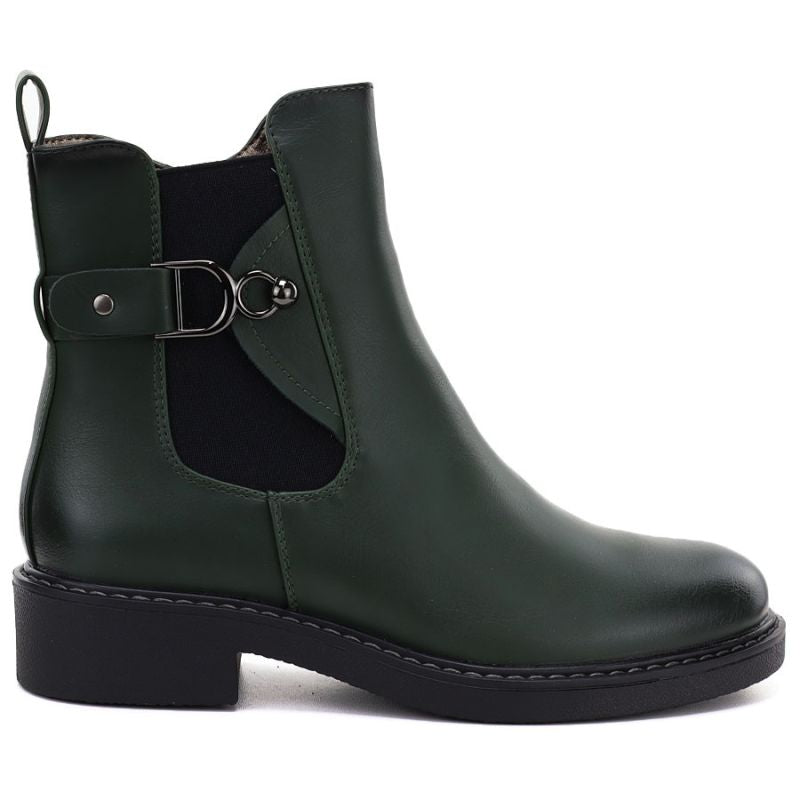 Women's ankle boots, insulated, green, M.Daszyński SA252-7