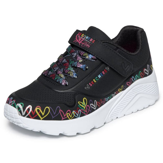 Skechers youth sneakers UNO LITE HEART CRAZE 314091L BKMT Skechers