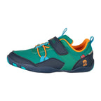 Trollkids Skaland Barefoot Hiker Shoes in Sea Green/Madeire Blue/Sahara Sunset