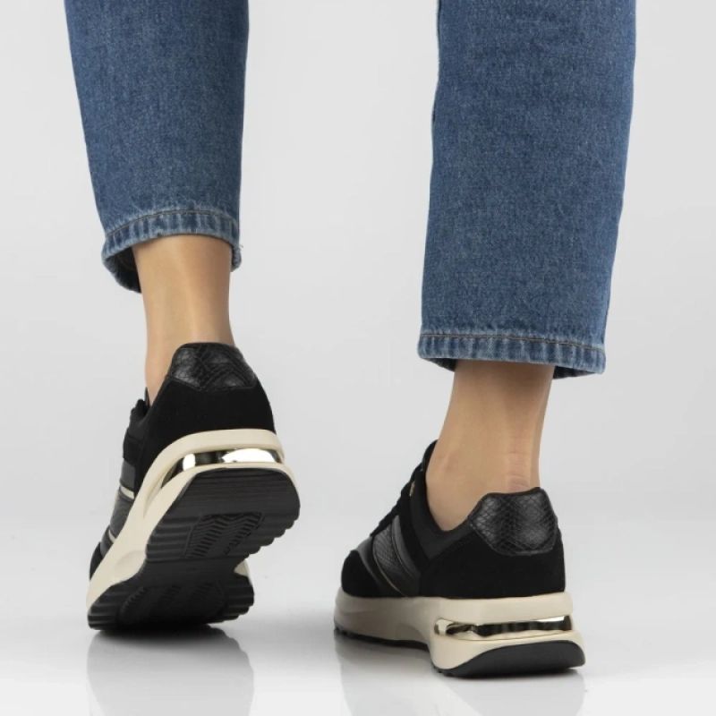 Women's leather shoes, sneakers, black Filippo DP7772 Filippo