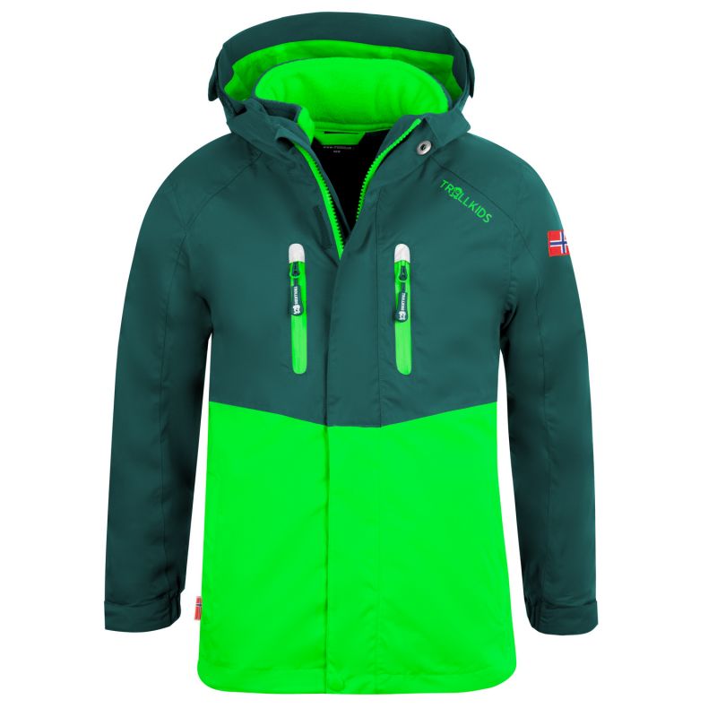 Trollkids Kids Bryggen 3in1 Jacket green (418-308) Clothing Your Sports Performance