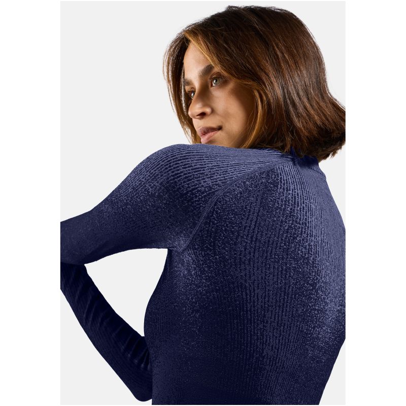 Long-Sleeve Thermal Underwear Odlo BL TOP turtle neck l/s half zip PERFORMANCE WARM BLACKCOMB blue