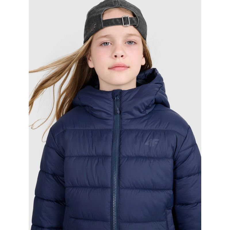Children's down jacket with synthetic filling, unisex, 4F 4FJRAW25TDJAU0804-31S 4f