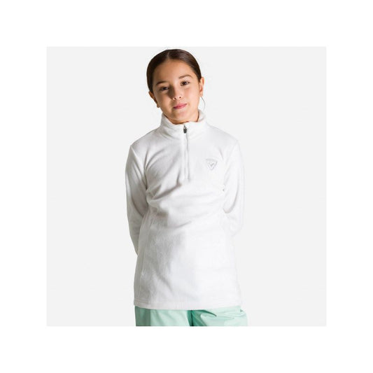 ROSSIGNOL Girl 1/2 Zip Fleece Sweatshirt White Import z PMSport Your Sports Performance