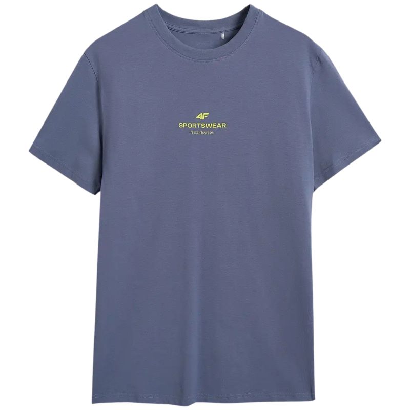 Men's T-shirt 4F M2961 denim 4FWAW25TTSHM2961 32S In preparation Your Sports Performance