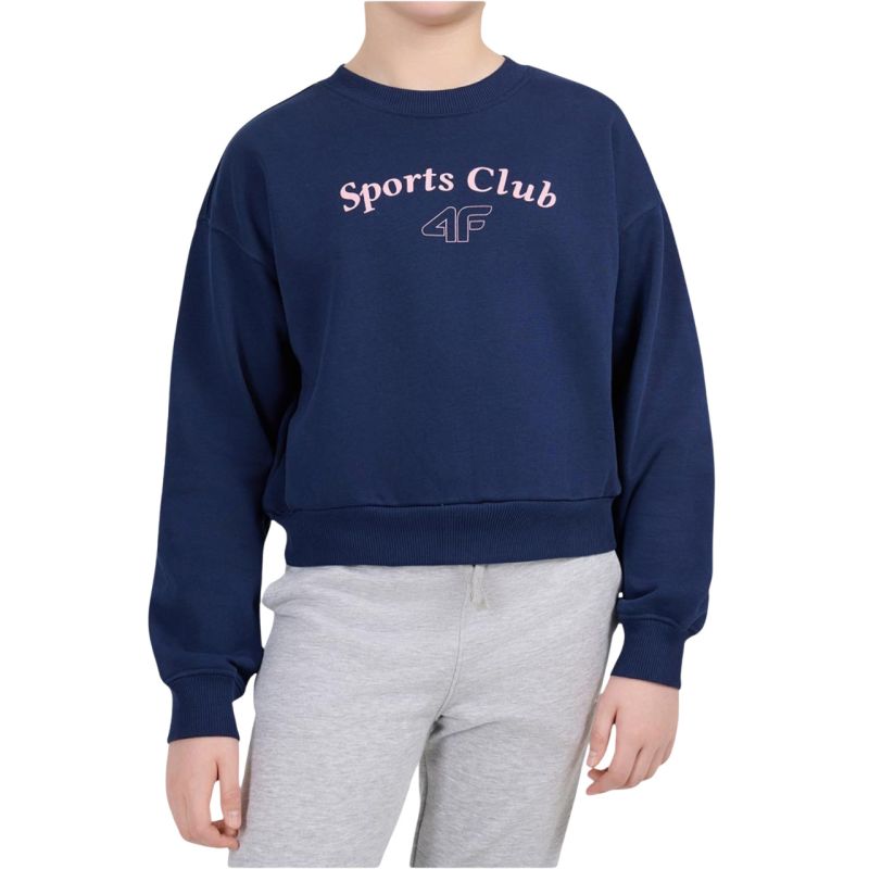 Girls' 4F F2708 Sweatshirt Dark Navy 4FJWAW26TSWSF2708 30S