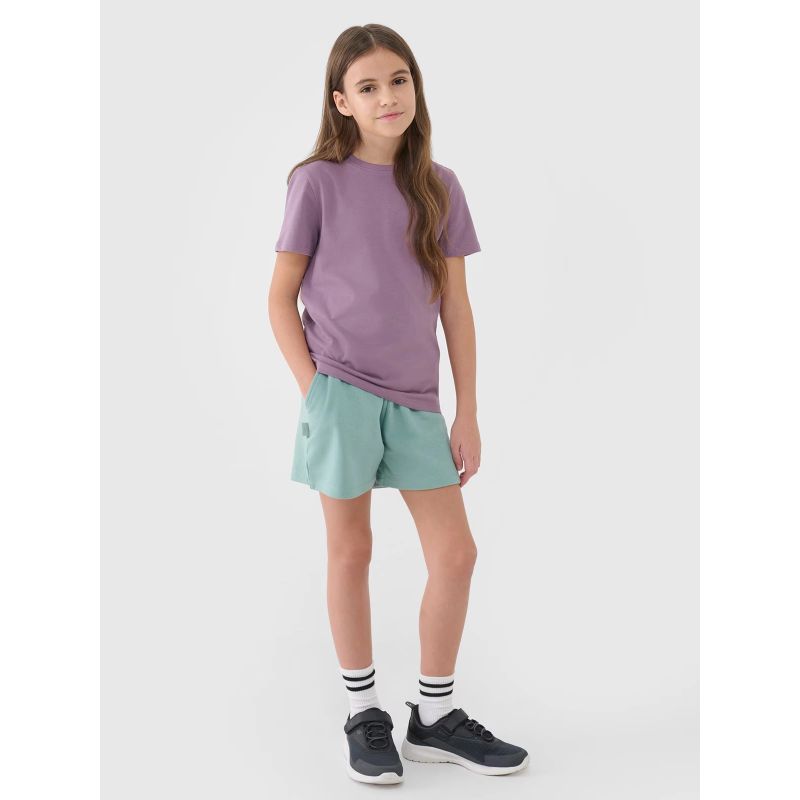 Regular plain girls' T-shirt 4F 4FJWSS25TTSHF2177-51S *Kategoria tymczasowa Your Sports Performance
