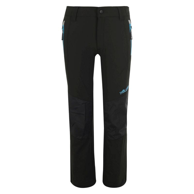 Trollkids Kids Lysefjord Pants black softshell pants for girls/boys (147-603) In preparation Your Sports Performance