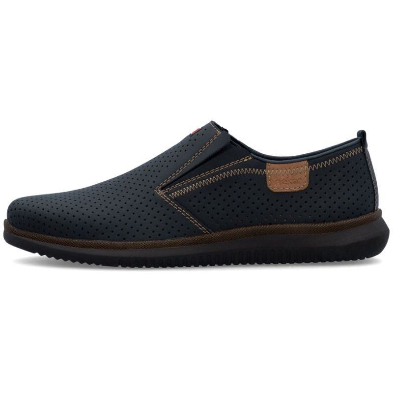 Men's navy blue slip-on shoes Rieker 10452-14 Rieker