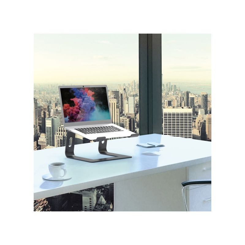 Port Designs 901103 Laptop Stand Notebook Holder Aluminum, Black 39.6 cm (15.6") Chłodzenie/Podstawki pod notebooki Your Sports Performance