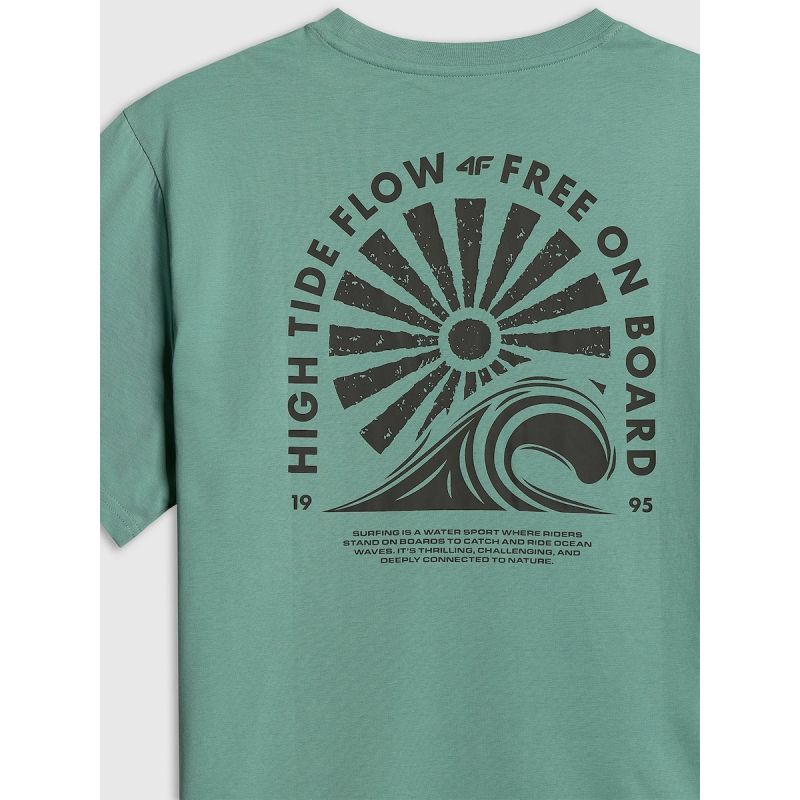Men's relaxed T-shirt with print 4F 4FRSS26TTSHM4296-47S