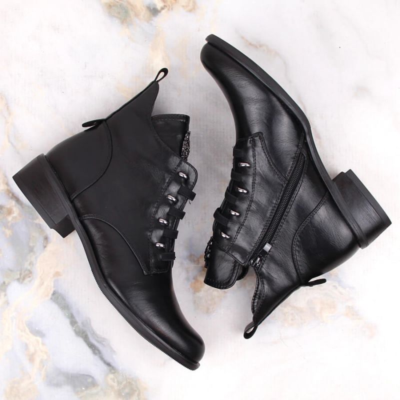 Insulated flat-heeled ankle boots Jezzi W JEZ412A, black Footwear/Outdoor/Jezzi Your Sports Performance