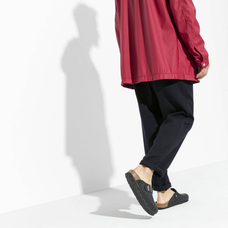 Birkenstock Boston Black women's/men's clogs, oiled leather, narrow slippers (0059463) In preparation Your Sports Performance