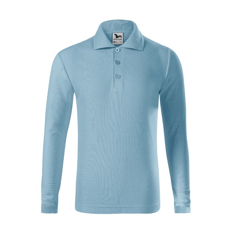 Kids' Pique Polo LS Polo Shirt (Blue) In preparation Your Sports Performance