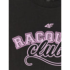 Oversized T-shirt with print for girls 4F 4FJRAW26TTSHF4242-20S