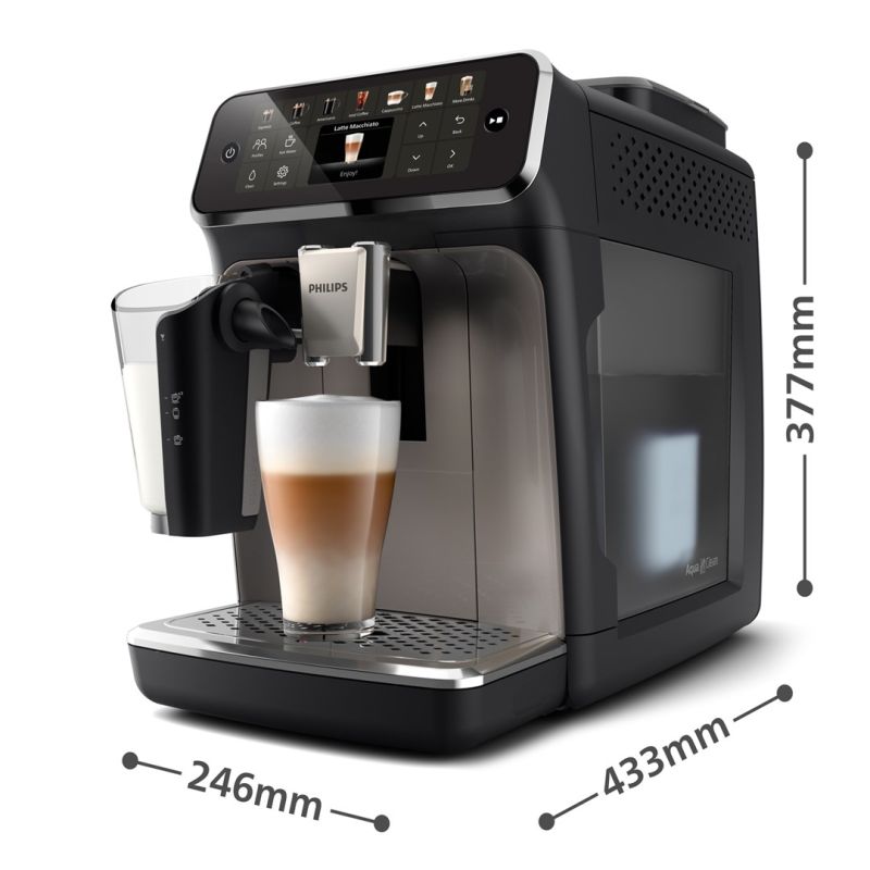 Coffee machine | EP4449/70 4400 series | 15 bar pump pressure | Built-in milk frother | Fully automatic | 1500 W | Black AGD - Produkty/Ekspresy do kawy Your Sports Performance