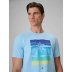 Men's regular printed T-shirt 4F 4FRSS26TTSHM4291-34S