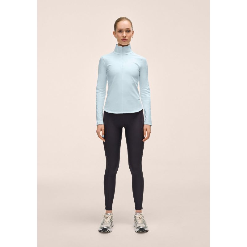 CASALL Women's Serene Half Zip Long Sleeve T-Shirt, Blue