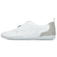 Women's leather openwork slip-on shoes, white Rieker 43663-80 Rieker