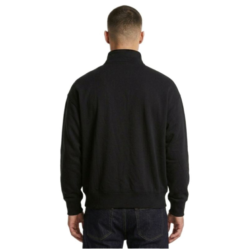 Calvin Klein Zip Fleece Hoodie Logo Tape Black - LZ04RE285G-UB1