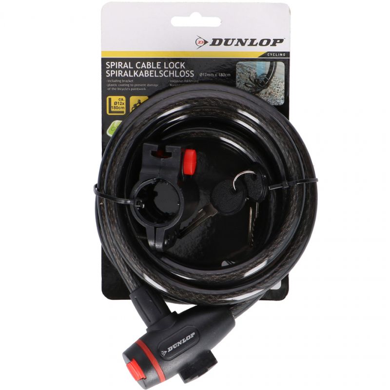 Dunlop spiral cable lock 12 mm ST 56376 Accessories/Bicycle/Akcesoria rowerowe Your Sports Performance