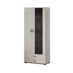 Display cabinet S6 SOHO 80x41x192 cashmere+black Bufety i witryny/Bufety i witryny na drewnianej podstawie Your Sports Performance