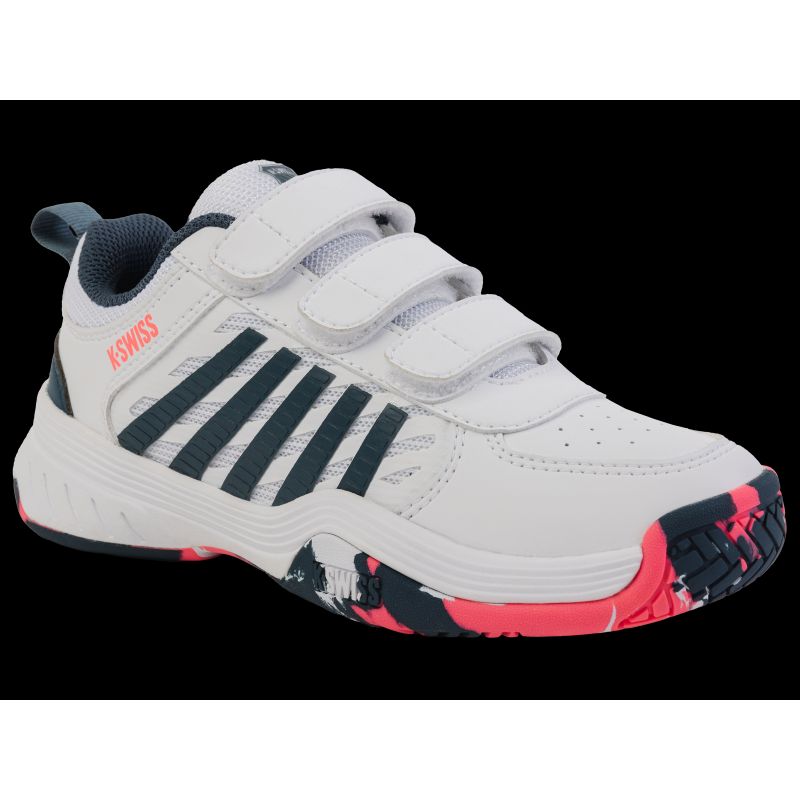K-swiss sneakers COURTEXPRESS2STRAP WHITE/STARGAZER/NEON BLAZE-M (54495-129-M) K- Swiss
