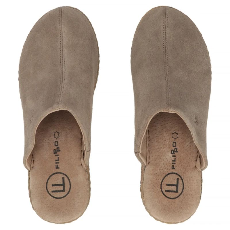 Filippo DK7567 Taupe Leather Wedge Sandals