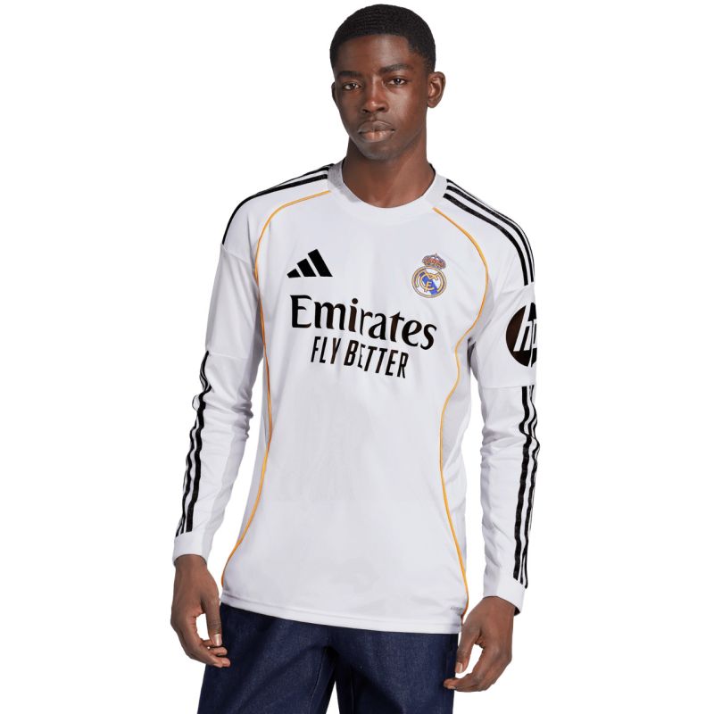 adidas Real Madrid 25/26 Long Sleeve Home Men's Jersey White JN8884 To be categorized Your Sports Performance
