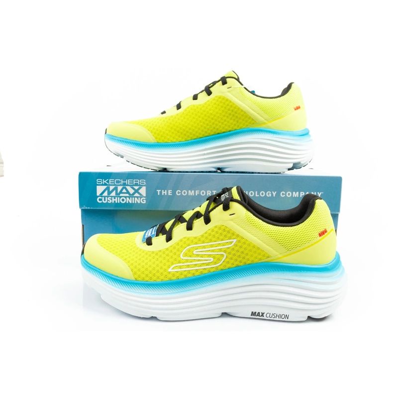 Skechers Max Cushioning Men's Lightweight Lime Running Shoes In preparation Your Sports Performance