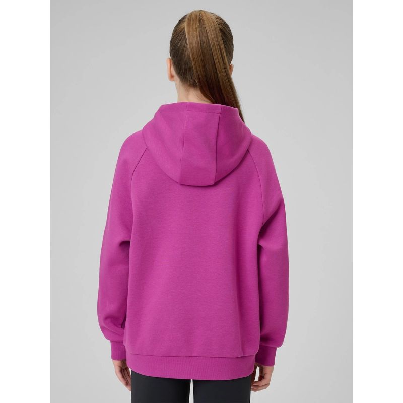Girls' loose sweatshirt with hood 4F 4FJRSS26TSWSF3040-53S 4f