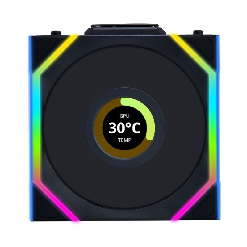 Lian Li UNI FAN SL Wireless LCD 120 Reverse Blade Computer Case Fan 12 cm Black 1 pc. Chłodzenie/Chłodzenie - wentylatory Your Sports Performance