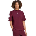 Women's adidas Essentials 3-Stripes Boyfriend T-Shirt in Burgundy KF6287