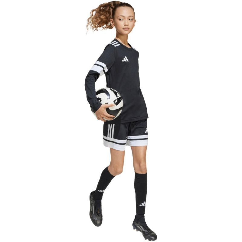 adidas Squadra 25 Long Sleeve Jersey for Kids Black and White JJ0047 In preparation Adidas