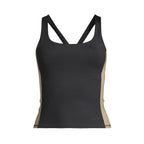 CASALL Women's Shaped Block Built in Bra Tank Black