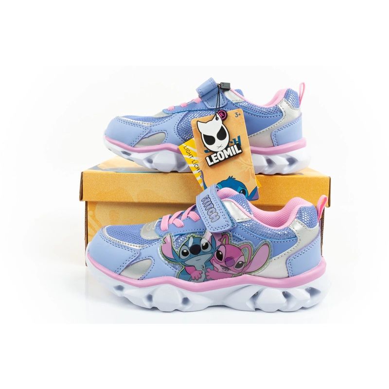 Leomil Stitch children's sports shoes, lightweight sneakers with Velcro LED In preparation Your Sports Performance