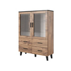 LOTTA 120 2D4S display cabinet wotan + matt black Bufety i witryny/Bufety i witryny na drewnianej podstawie Your Sports Performance