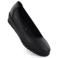 Rieker L5360-00 Women's Black Leather Slip-On Shoes Footwear Your Sports Performance