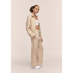 CASALL Aria Turn Up Straight Jogger Women's Pants, Beige
