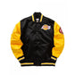Mitchell & Ness NBA Los Angeles Lakers Primetime Heavyweight Satin Jacket Vintage Logo Lakers JK8453-LALBLCK Clothing/Lifestyle/Mitchell & Ness Your Sports Performance
