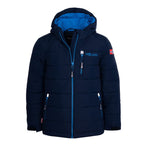 Trollkids Kids Hemsedal Snow Jacket XT Waterproof Hooded Ski Jacket Navy Blue (513-164) In preparation Your Sports Performance