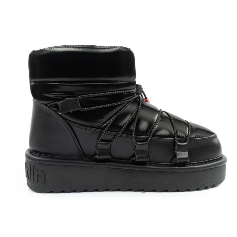 D.Franklin women's snow boots winter fashionable insulated ankle boots black D.Franklin