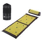 HMS AKM04 Premium Acupressure Mat, Black, Set with Pillow In preparation Your Sports Performance