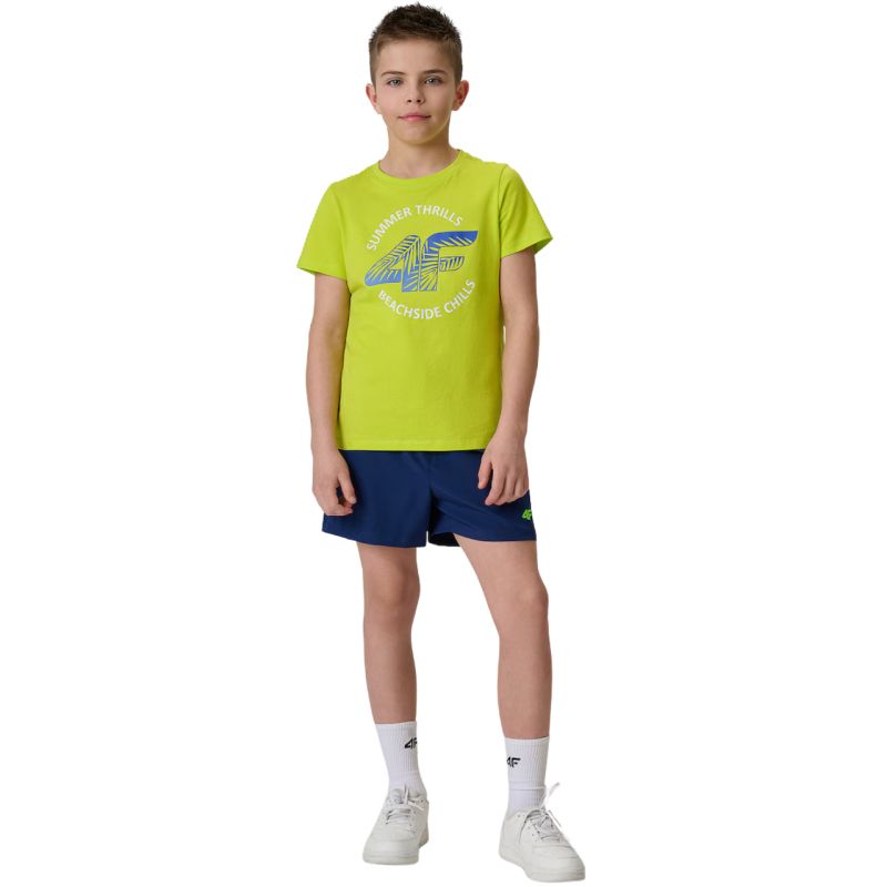 Boy's T-shirt 4F M3284 juicy green 4FJWSS26TTSHM3284 45S
