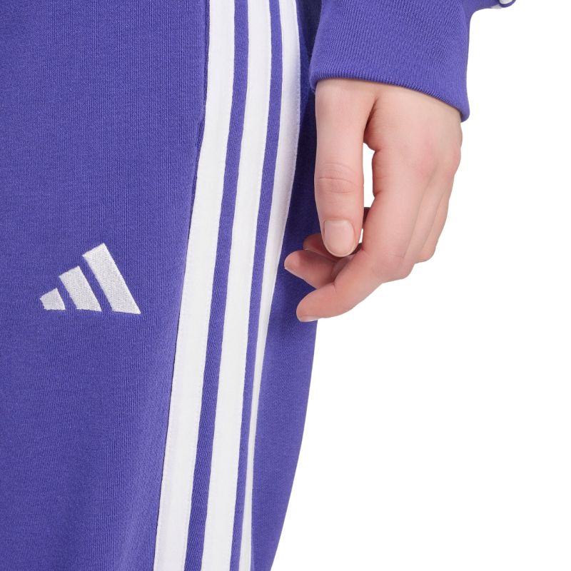 Women's adidas Essentials 3-Stripes French Terry Cuffed Pants Purple KF8340