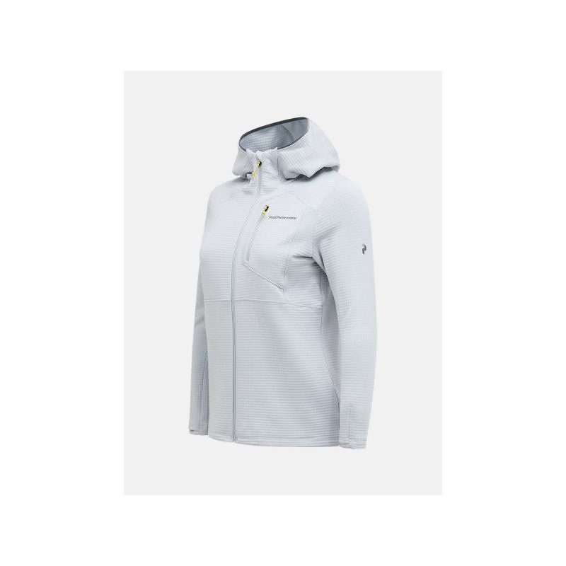 Women's PEAK PERFORMANCE W Trail Polartec Power Grid Zip Hoodie, Gray