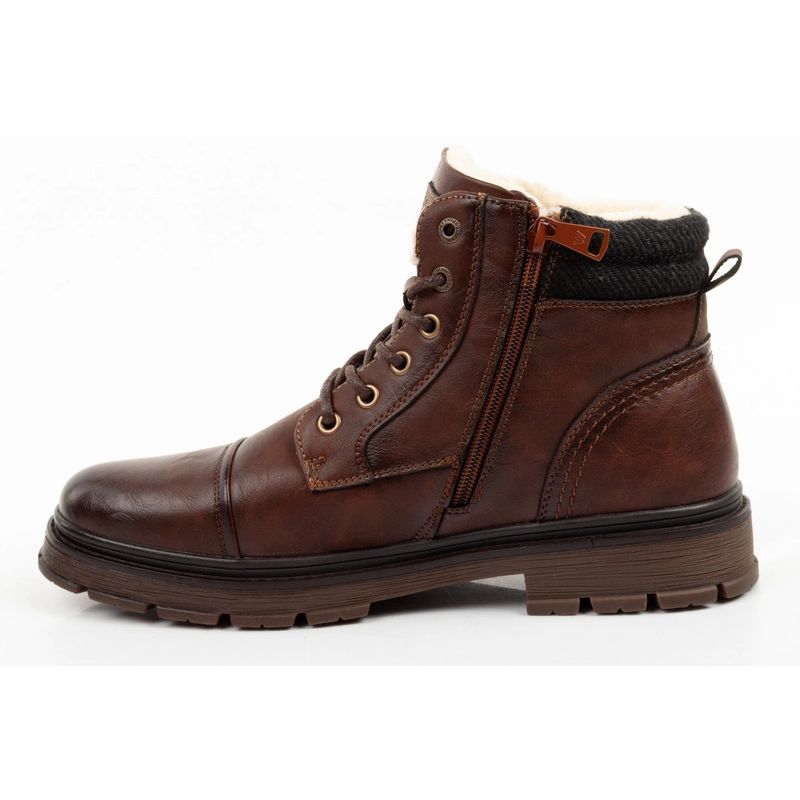 Wrangler men's shoes Gillen leather brown insulated ankle boots