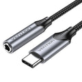 Vention USB-C to 3.5mm Headphone Jack Audio Adapter with Aluminum Alloy DAC 0.1m Kable i adaptery/Adaptery, przejściówki Your Sports Performance