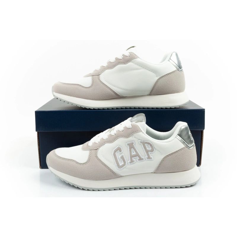 Gap women's sports shoes Nashville Arch Logo sneakers fashionable comfortable white beige Your Sports Performance